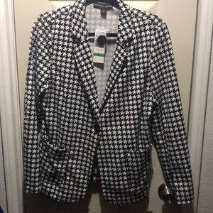Houndstooth Blazer Suit Jacket